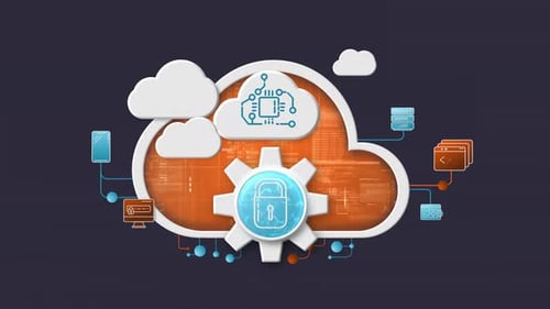 Modern Cloud Computing and Data Security Network Animation