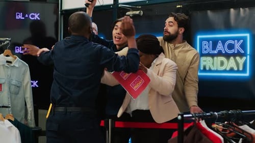 Shoppers Compete Aggressively During Black Friday Sale
