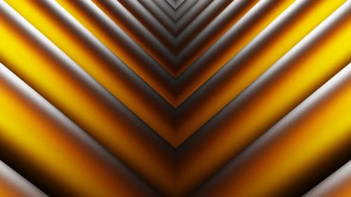 Nahtlose Animation mit schlanken Röhren in Orange und Schwarz
