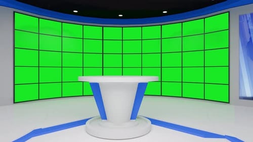 3D Virtual News Studio Ab007 Hintergrundschleife