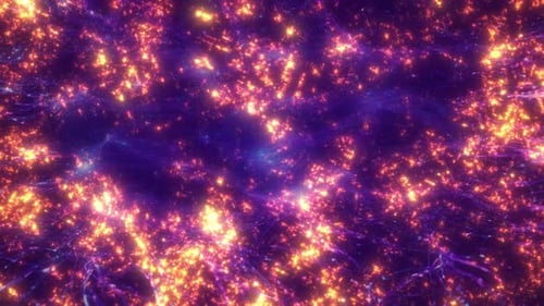 Abstract Glowing Particle Wavy Lines Background Loop