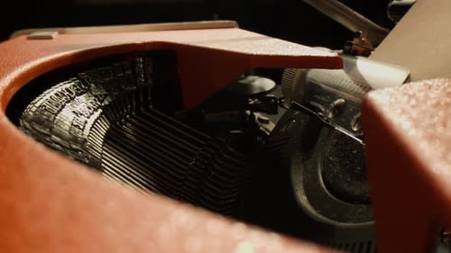 Typewriter Close Up Writer Typing on an Old Vintage Antique Typewriter Close Up of Hands on Keys