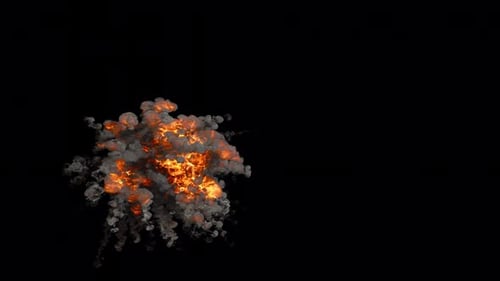 Realistic Fire and Smoke Explosion Reveal Animation