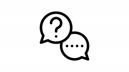 Animated Chat Bubbles with Question Mark and Ellipsis