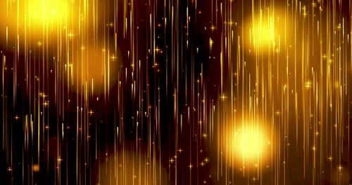 Elegant Golden Particle Streams Celebration Background