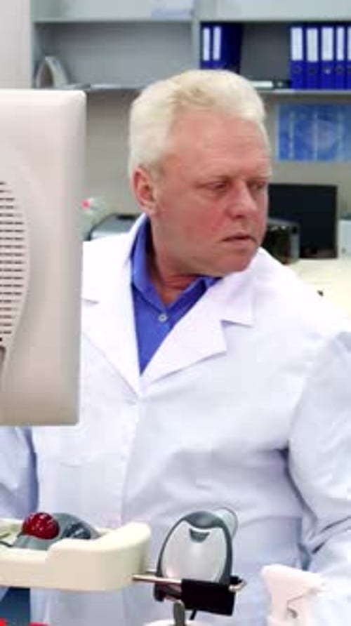 Man Working in a Medical Laboratory