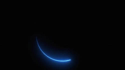 Glowing Blue Arc on Dark Background