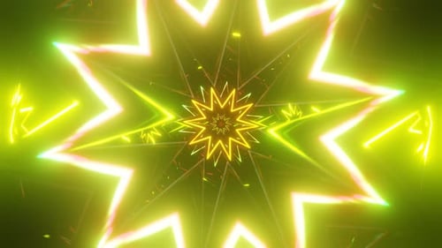 VJ Loop Pulsates with the Neon Disco Strobe Light Rhythm