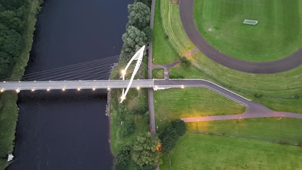 Aerial View of the Bridge Over the Mourne River in Strabane in Northern ...
