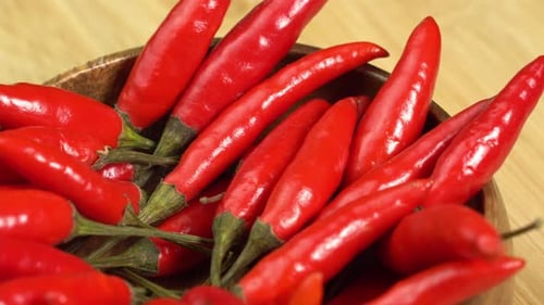 Bowl of Fresh Red Chili Peppers