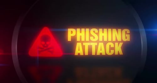 Phishing Attack Warning Message Glitch Text Reveal