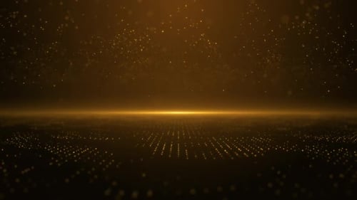 Golden Particles Sparkling Light Awards Background