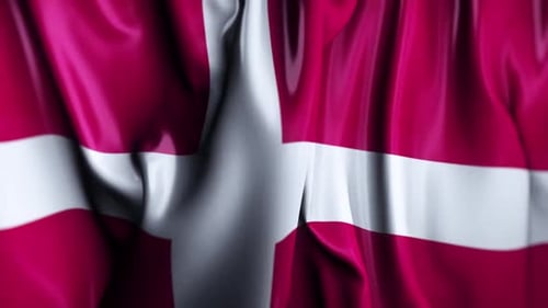 Drapeau ondulant du Danemark