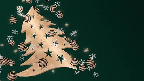 Fondo 3D de Navidad y Año Nuevo en un bucle sin fisuras