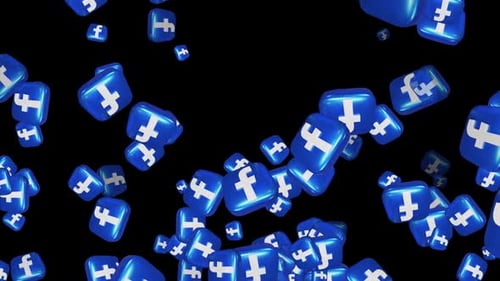 Glossy Facebook 3d Icon Animation