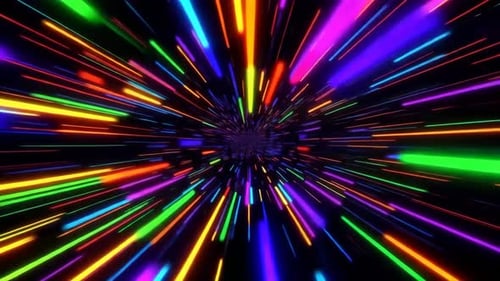 Fond d'écran Neon Hyperspace Tunnel Warp Speed