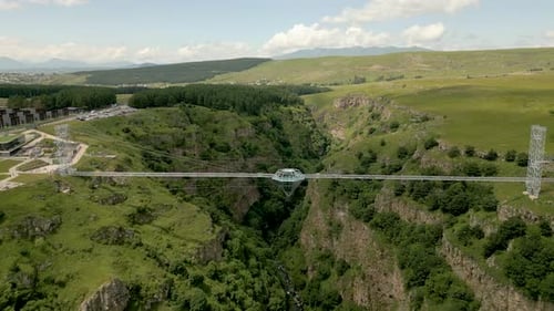 Glass Bridge Over Dashbashi Canyon top down view