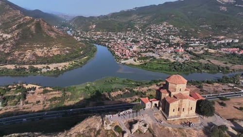 Jvari Monastery And The Confluence Of Three Rivers, Georgia