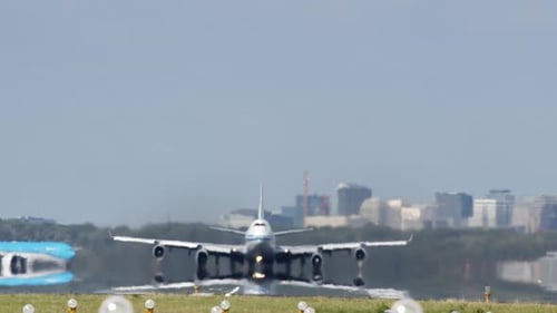 Airplane Taking Off From Runway