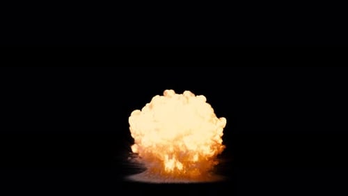 Realistic Dynamic Fire and Smoke Explosion Visual
