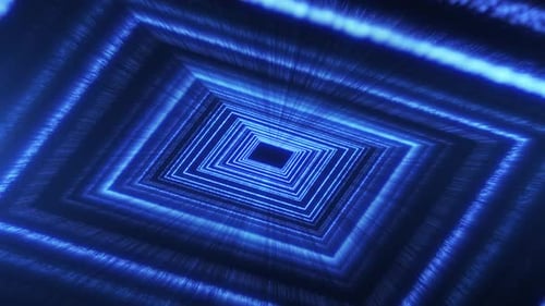 Digital futuristic tunnel. Abstract futuristic cyber world scene, sci-fi corridor, technology