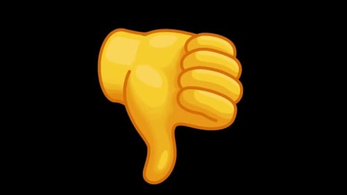 Thumbs Down Emoji Dislike Loop Animation