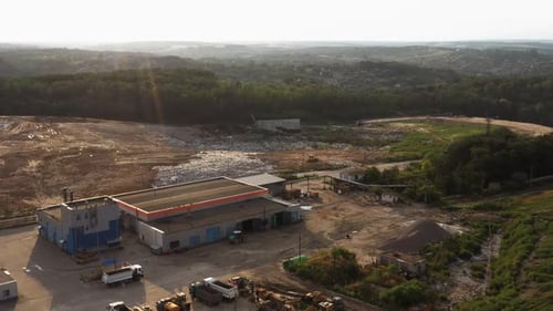 Waste Recycling Plant in a Rural Countryside Area
