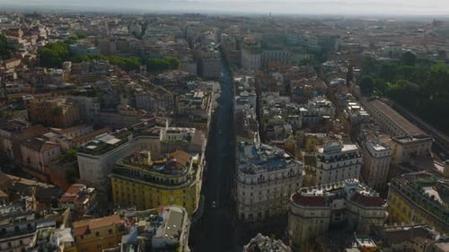 Aerial Panoramic Footage of Historic Urban Borough