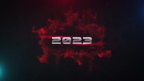 Modern 2023 Text Reveal with Light Flares and Particles