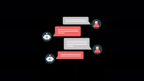 Chatbot and AI Chat Concept Animation Video - Transparent