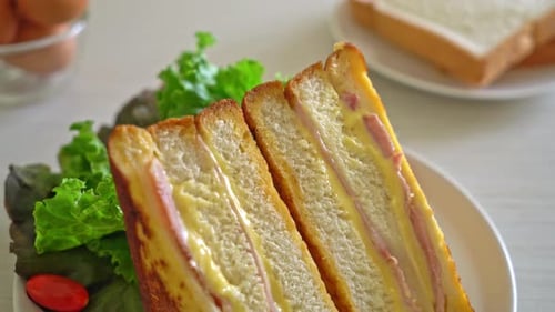 Delicious Ham and Cheese Croque Monsieur Sandwich
