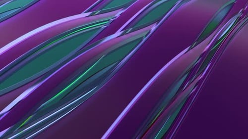Purple Glass Waves Background Loop