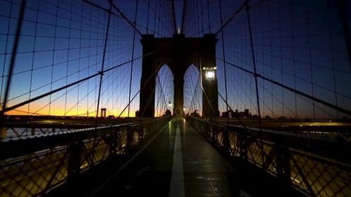 Brooklyn bridge at night