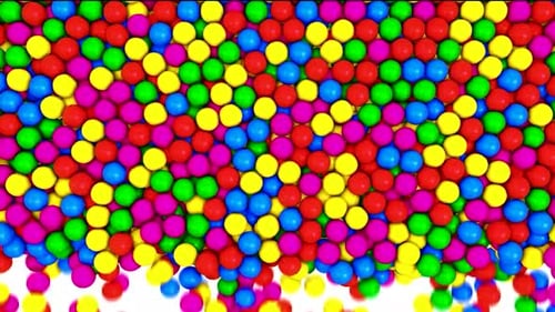 Abstract Colorful Balls Falling Transition
