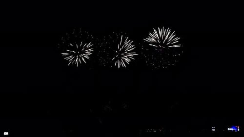 Spectacular Realtime Firework Show Lighting Up the Sky on New Year 2025 Eve Celebration