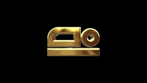 Elegant Rotating 3D Gold Logo Reveal on Black