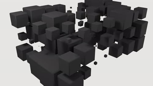 Dark Cube Loop Animation 4K