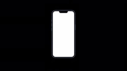 Creative animated smartphone mockup. Template on transparent background. Alpha channel.