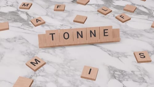 Animated Wooden Letter Tiles Forming Word
