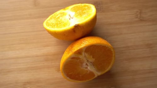 Half of an orange Rotating