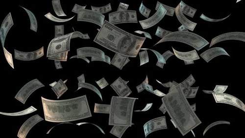 Falling Dollar Bills Seamless Loop Animation