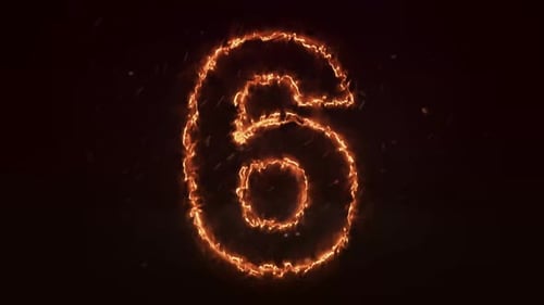 Fiery Number Six Reveal Animation