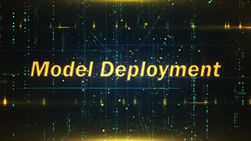 Futuristic Digital Grid Data Background with Text Reveal