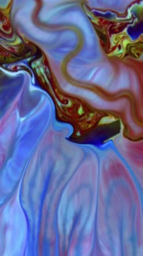 Abstract Colorful Swirls of Fluid Motion