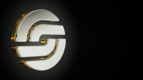 Dynamic 3D Metallic Gold Silver Logo Reveal