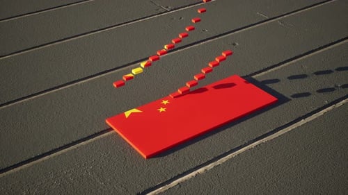 Bandera de China - Cámara lenta