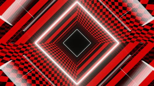 Roter und weißer und schwarzer psychedelischer heller Tunnelhintergrund Vj Loop In 4K