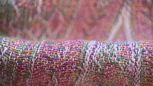 Close Up of Colorful Textured Fabric