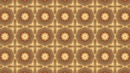 Animated Golden Decorative Kaleidoscope Pattern Background