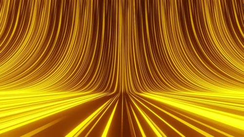 Creative Texture with Yellow Shiny Particles Running Up Meditation Screen Abstract Background